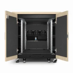 APC NetShelter Soundproof, 12U, Server Rack Enclosure, Maple