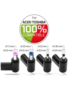 Port punjač 65W GaN2 USB-C ACER/TOSHIBA 4 nastavka