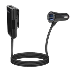 Gembird 4-port front and back seat car charger