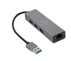 Gembird USB AM Gigabit network adapter with 3-port USB 3.0 hub