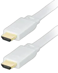 Transmedia High Speed HDMI-cable with Ethernet, Flat cable, 2m White