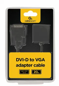 Gembird DVI-D to VGA adapter cable, black