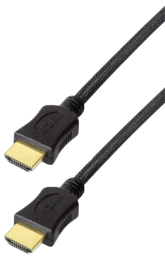 Transmedia High Speed HDMI braided cable with Ethernet 2m gold plugs, 4K
