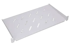 NaviaTec 19" polica za mrežni ormar, 250 mm, 1U, Cantilever, siva