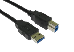 NaviaTec USB 3.0 A muški na B muški kabel, 5m, crni