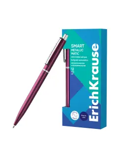 Kemijska olovka ErichKrause Smart Matic Metallic (0.7) plavi ispis sortirano 12/1