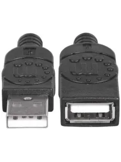 Manhattan kabel USB 2.0 produžni, AM/AF,1.8m, crni