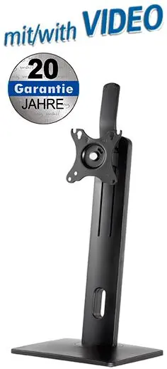 Transmedia Height adjustable desk stand for flat screens with spring system