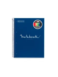 Kolegij blok Miquelrius A4 90g 120L spiralni kocke Extra rigid cardboard emotions navy MR46063
