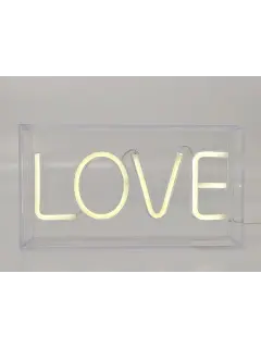 Lampa natpis iTotal LED Love neon bijela XL2762