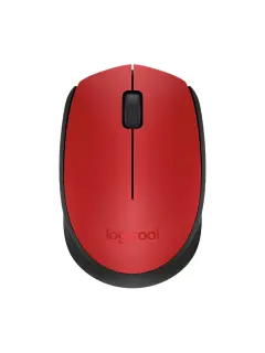 Logitech M171 bežični optički miš, crveno-crna