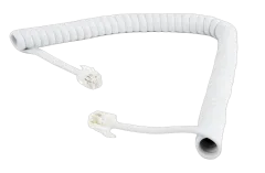 Gembird Telephone handset spiral cord, RJ10 (4P4C), 2 m, white
