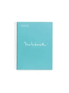 Kolegij blok Miquelrius A4 90g 80L spiralni crte Extra rigid cardboard emotions sky blue MR48607