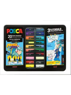 Marker Uni gift set Posca Manga u metalnoj kutiji (mix pc-1m/ pc-3m/pc-5m) 20/1 302422427