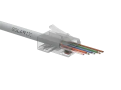 Solarix tool-free keystone CAT6 UTP RJ45, black