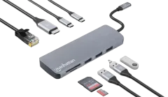 Manhattan docking USB-C 9 u 1 HDMI 4K@60Hz