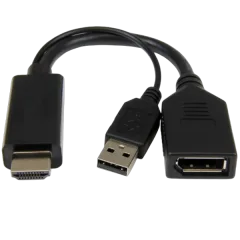Gembird Active 4K HDMI to DisplayPort adapter, black
