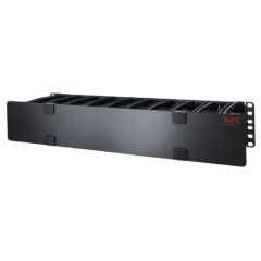 APC NetShelter Cable Management, Horizontal Cable Manager, 2U, with Cable Tie, Single Side with Cover, 482 x 89 x 165 mm
