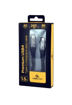 Gembird Premium USB 4 Type-C charging and data cable, 40 Gbps, 240 W, 0.5 m