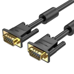Vention VGA(3 6) Male to Male Cable with ferrite cores, 2m, Black