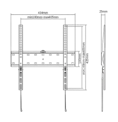 Gembird TV wall mount (fixed), 32”-55” (40 kg)