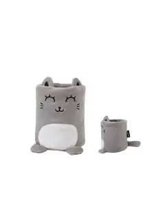 Čaša za olovke iTotal Cat siva XL2853