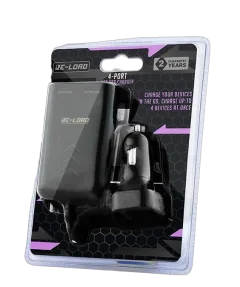 Gembird 4-port front and back seat car charger