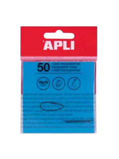 Blok Apli samoljepljivi 75x75mm plavi transparent 50L 19571