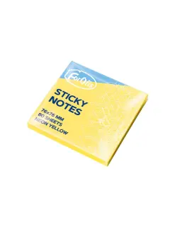 Blok samoljepljivi Forofis 76x76mm 80L neon žuti 91025