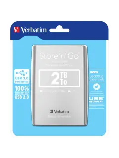 Externi hard disk Verbatim #53189 Store'n'Go 2.5" 2TB USB 3.0 Gen1, srebrni