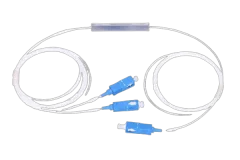 NFO Fiber Optic PLC Splitter, 1:2, Steel Box, SM, G657A, 1,5m, SC UPC