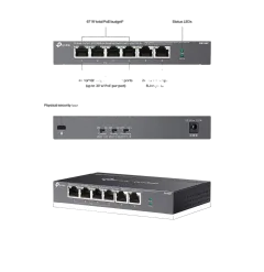 TP-Link Omada 6-Port 10 100Mbps Unmanaged Desktop Switch with 4-Port PoE