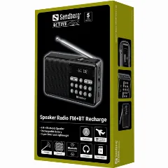 Sandberg Speaker Radio FM BT Recharge