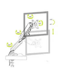 Port nosač za monitor do 32’’, do 8kg, VESA, crni