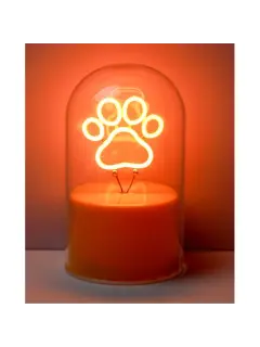Lampa staklena kupola iTotal NEON-efekt LED Paw XL3257