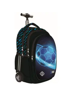 Ruksak školski St.Right Cosmic Soccer na kotačima 17"