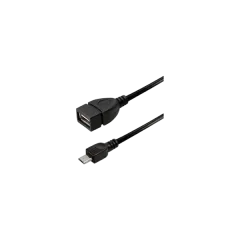 Transmedia USB typeA plug-Micro USB type A 0,2m