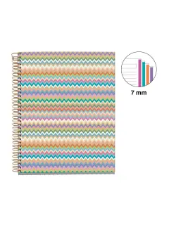 Kolegij blok Miquelrius A5 70g 120L spiralni crte Extra rigid cardboard lifestyle zig zag mallorca MR4186