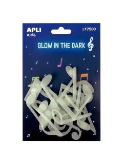 Naljepnice Apli stikers glazbene note svjetleće u mraku 12/1 17530