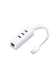 TP-Link USB 3.0 3-Port Hub Gigabit Ethernet Adapter 2 in 1 USB Adapter