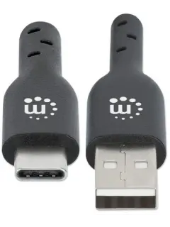 Manhattan kabel USB 2.0 Type-A to Type-C, 3m, crni