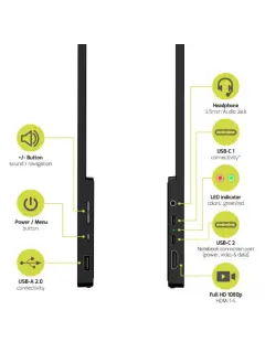 Port monitor 15,6", FHD, USB-C 15W, prijenosni