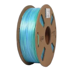 Gembird Filament, PLA Silk Rainbow, blue green, 1.75 mm, 1 kg