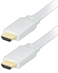 Transmedia High Speed HDMI-cable with Ethernet, Flat cable, 5m White