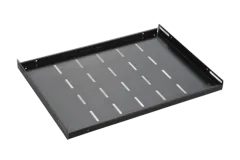 NaviaTec 19" polica za mrežni ormar, 720 mm, 1U, fiksna, crna