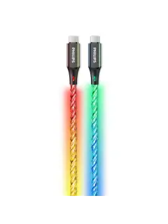 Philips UBS-C na USB-C party kabel, 1m, 3A, RGB