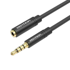 Vention Cotton Braided 3.5mm Audio Extension Cable 1M Black