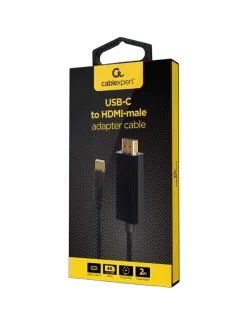 Gembird USB-C male to HDMI-male adapter, 4K 30Hz, 2 m, black