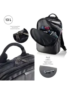 Ruksak za prijenosno računalo Miquelrius crna 16" S 32x43x5,5cm MR16982
