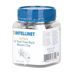 Intellinet 1U Tool-Free Rack Mount Clip, 12-Pack